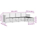 vidaXL Ensemble de canapés d'extérieur 5 Pièces Naturel