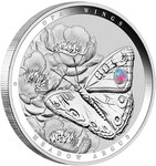 Monnaie MEADOW ARGUS Australian Opal Wings 1 Oz Argent 2$ Niue 2026 (PRÉCOMMANDE)