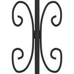 vidaXL Portail et sommet de lance Noir 305x173 cm Acier enduit poudre