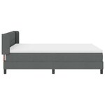 vidaXL Lit à ressorts avec tête de lit Gris foncé 200 x 160 cm tissu