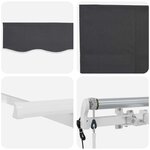 vidaXL Auvent Rétractable Anthracite 400 x 200 cm