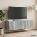 vidaXL Meuble TV mural 98 x 41 x 30 cm Sonoma gris Bois d'ingénierie
