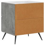 vidaXL Cabinet de chevet 2 pièces Gris béton 43 x 34 5 x 47 5 cm