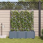 vidaXL Pots de jardin Gris clair 120 x 40 x 142 cm Acier