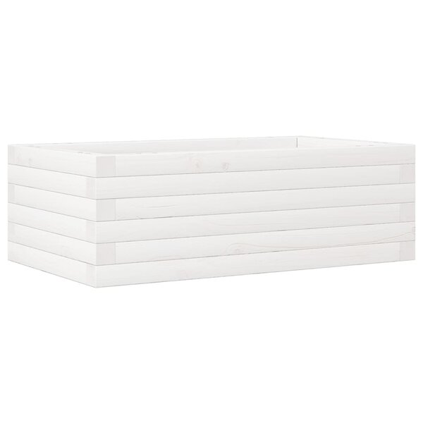 vidaXL Jardinière blanc 70x40x23 cm bois de pin massif