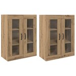 vidaXL Armoires Murailles 2 Pièces chêne artisanal 69 5 x 34 x 90 cm