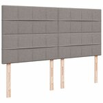 vidaXL Sommier à lattes de lit avec matelas Taupe 180x200 cm Tissu