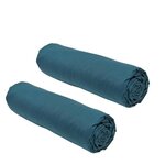 2 draps housses - 140 x 190 cm -Paon