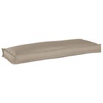 vidaXL Coussin de palette pour banc Taupe 110x40x8 cm Tissu Oxford