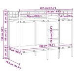 VidaXL Lit superposé sans matelas blanc 80x200 cm acier