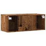 vidaXL Meuble TV mural vieux bois 80x30x30 cm bois d'ingénierie