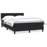 vidaXL Sommier à lattes de lit avec matelas noir 160x220 cm velours