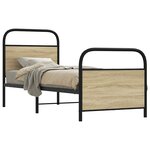 vidaXL Cadre de lit sans matelas 75x190cm chêne sonoma bois ingénierie