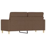 vidaXL Canapé à 2 places Marron 140 cm Tissu