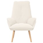 vidaXL Fauteuil Relaxant crème en tissu semblable à de la laine bouclée
