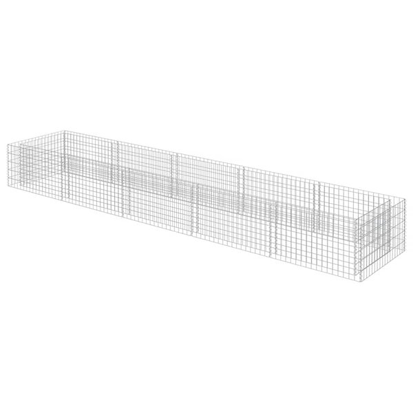 vidaXL Lit surélevé à gabion Acier galvanisé 450x90x50 cm