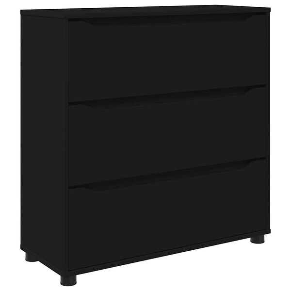 vidaXL Armoire de rangement Noir 80 x 31 x 81 cm Bois d'ingénierie