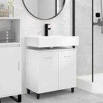 vidaXL Unité de vanité de salle de bain Blanc 60 x 35 x 60 cm