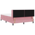 Lit à ressort avec matelas vidaXL Rose 140x200 cm Velours