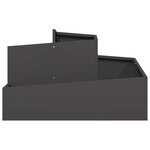 vidaXL Cache-pot de jardin Noir 80 x 80 x 50 cm Acier laminé à froid