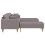 vidaXL Sofa en tissu avec coussin 3 Pièces Taupe 208 cm tissu