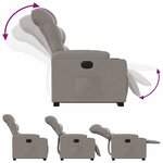 vidaXL Fauteuil inclinable électrique taupe tissu
