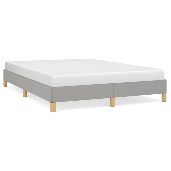 vidaXL Cadre de lit sans matelas gris clair 160x200 cm tissu