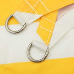 vidaXL Voile d'ombre Jaune et blanc 3 5 x 2 m 100   polyester Oxford
