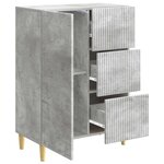 vidaXL Buffet Gris béton 66 x 34 5 x 90 cm Bois d'ingénierie