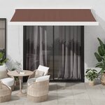 vidaXL Auvent manuel rétractable marron 350x250 cm
