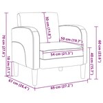 vidaXL Chaise de canapé avec accoudoirs gris foncé 54 cm similicuir