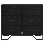 vidaXL Commode Autre Chêne noir 91 x 35.5 x 74.5 cm Bois d'ingénierie