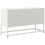 vidaXL Meuble TV blanc 100 5x39x60 5 cm acier