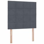 vidaXL Lit avec rangement et matelas Gris foncé 100 x 200 cm Velours
