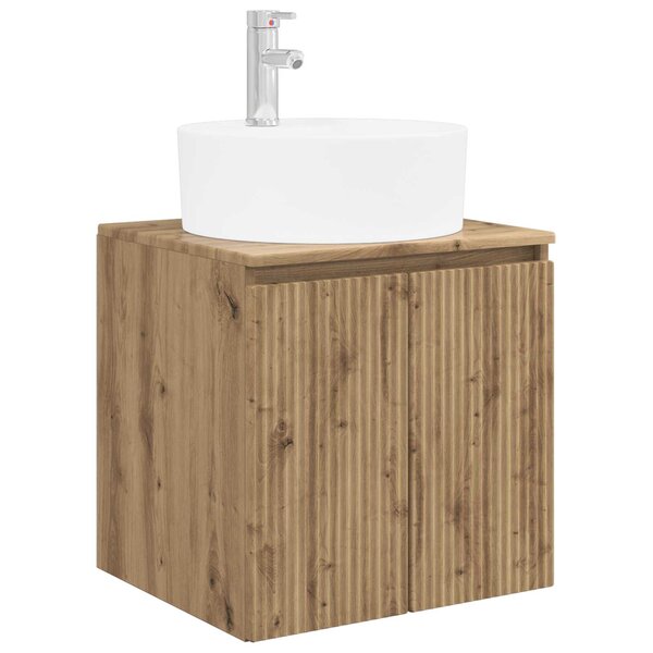 vidaXL Vanité de lavabo mural Chêne artisanal 49 5 x 44 5 x 65 cm
