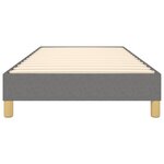 vidaXL Cadre de lit à ressorts gris foncé 90x190 cm tissu