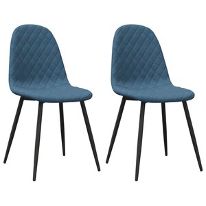 vidaXL Chaises à manger lot de 2 Bleu Velours