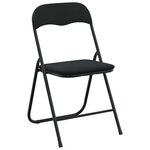 vidaXL Chaise pliante 8 Pièces Noir 48 x 44 x 78 cm Velours