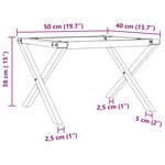 vidaXL Pieds de table basse cadre en X 50x40x38 cm fonte