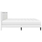 vidaXL Cadre de lit avec bandes LED Blanc 180 x 200 cm Simili cuir