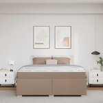 vidaXL Cadre de lit Cappuccino 180 x 200 cm Faux cuir