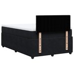 vidaXL Sommier à lattes de lit avec matelas Noir 120x200 cm Velours