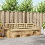 vidaXL Ensemble de canapés d'extérieur 3 pc Blanc et Beige Polyester