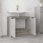 vidaXL Armoire de bain Gris béton 64 5x33 5x59 cm Bois d'ingénierie