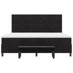vidaXL Lit ressort avec matelas et banc noir 200x200 cm en velours