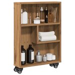 vidaXL Chariot de rangement étroit chêne artisanal bois d'ingénierie