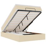vidaXL Cadre de lit ottoman avec matelas crème 120x200cm tissu