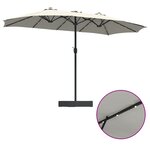 vidaXL Parasol de jardin Couleur sable 385 x 209 x 244 cm tissu