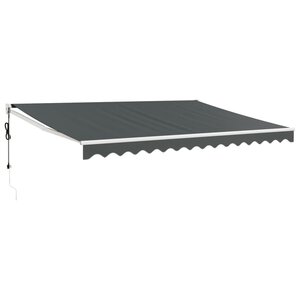 vidaXL Auvent rétractable automatique anthracite 4 5x3 m