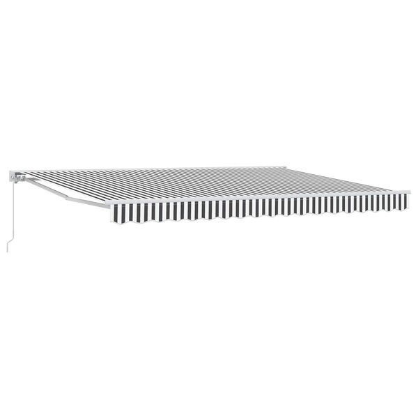 vidaXL Auvent rétractable manuel Anthracite et blanc 4 × 3 m